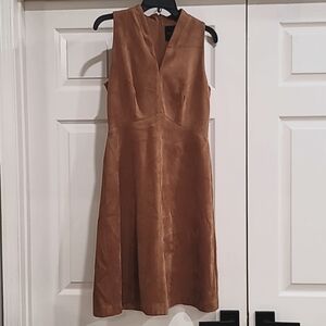 Alex Marie Faux Suede Brown Dress